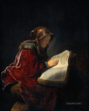 レンブラント・ファン・レイン Painting - 聖母レンブラントとして知られる女預言者アンナ